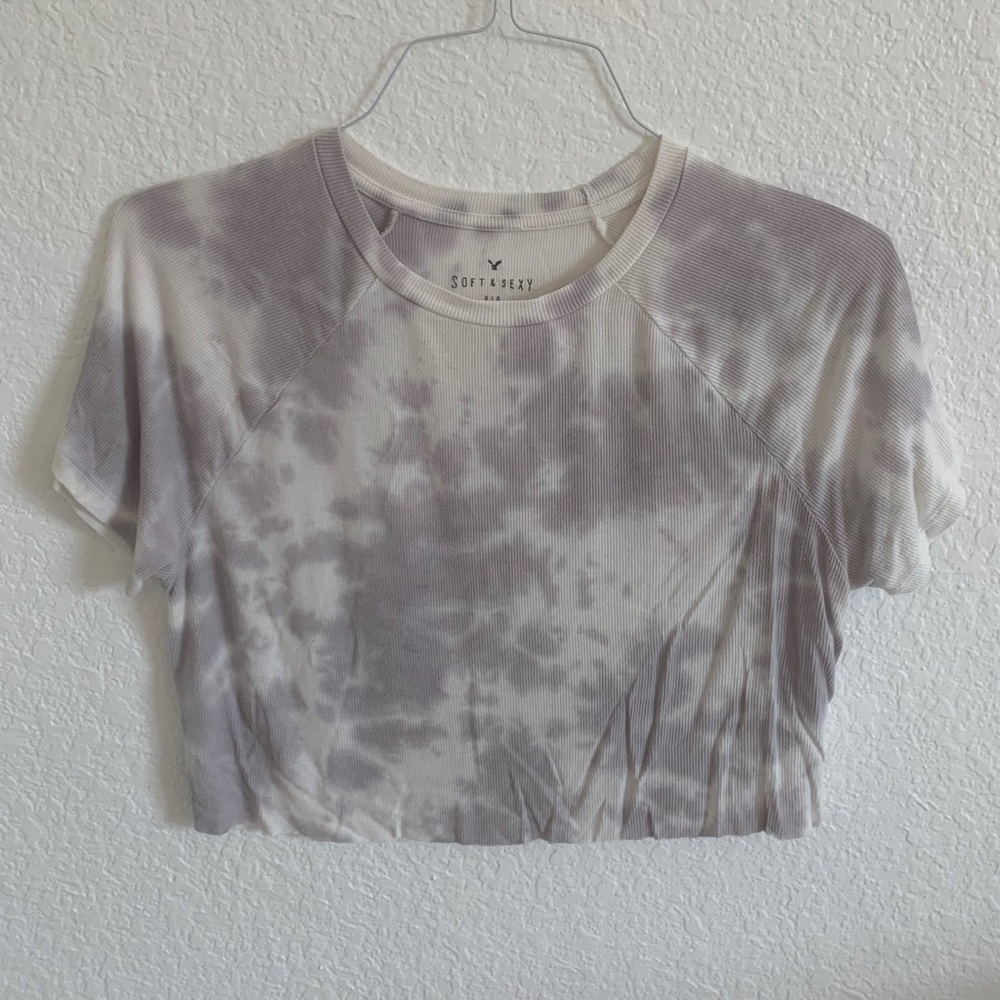 american eagle tie-dye handcropped top